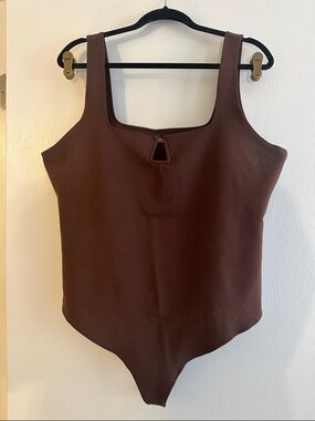 Abercrombie Brown Square Neck Bodysuit